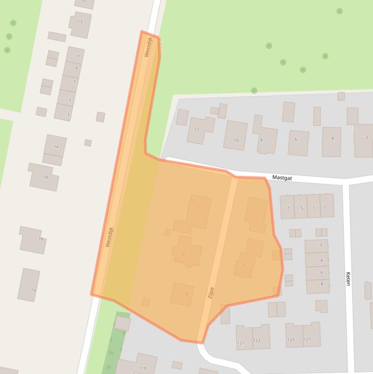 Kaart van postcodegebied 4484BH.