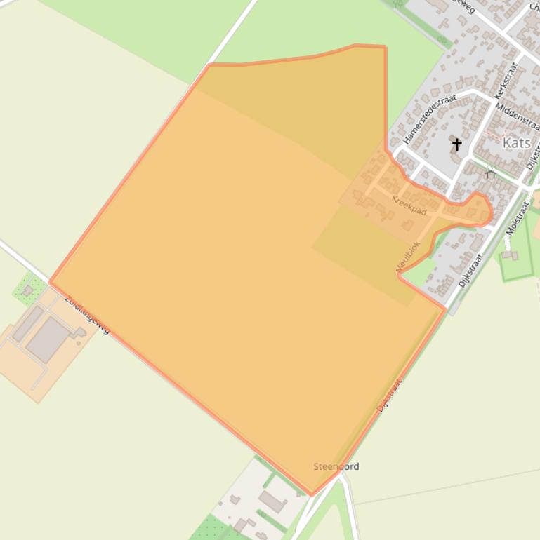 Kaart van postcodegebied 4485AZ.