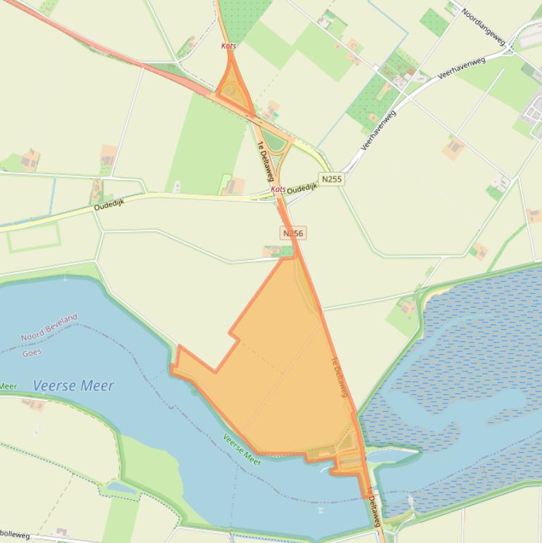 Kaart van postcodegebied 4485PB.