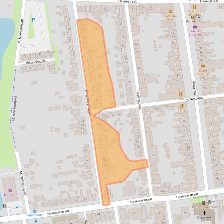 Kaart van postcodegebied 4486AD.