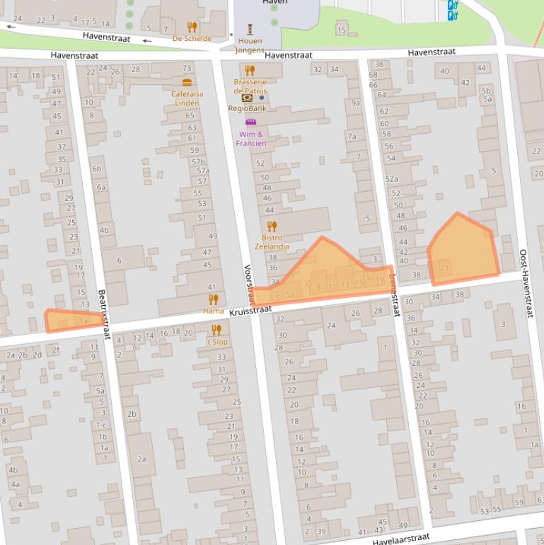 Kaart van postcodegebied 4486AS.