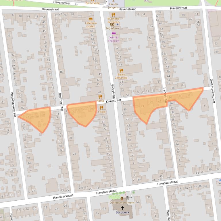 Kaart van postcodegebied 4486AT.