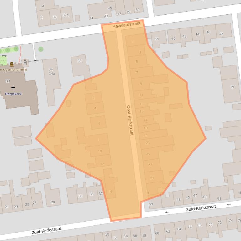 Kaart van postcodegebied 4486BM.