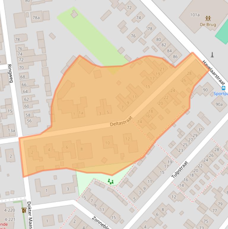 Kaart van postcodegebied 4486BT.