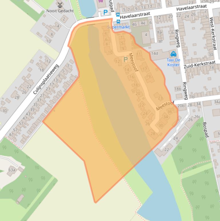 Kaart van postcodegebied 4486DZ.