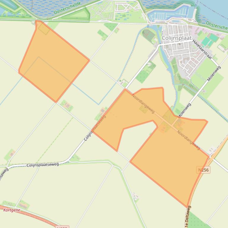 Kaart van postcodegebied 4486PR.