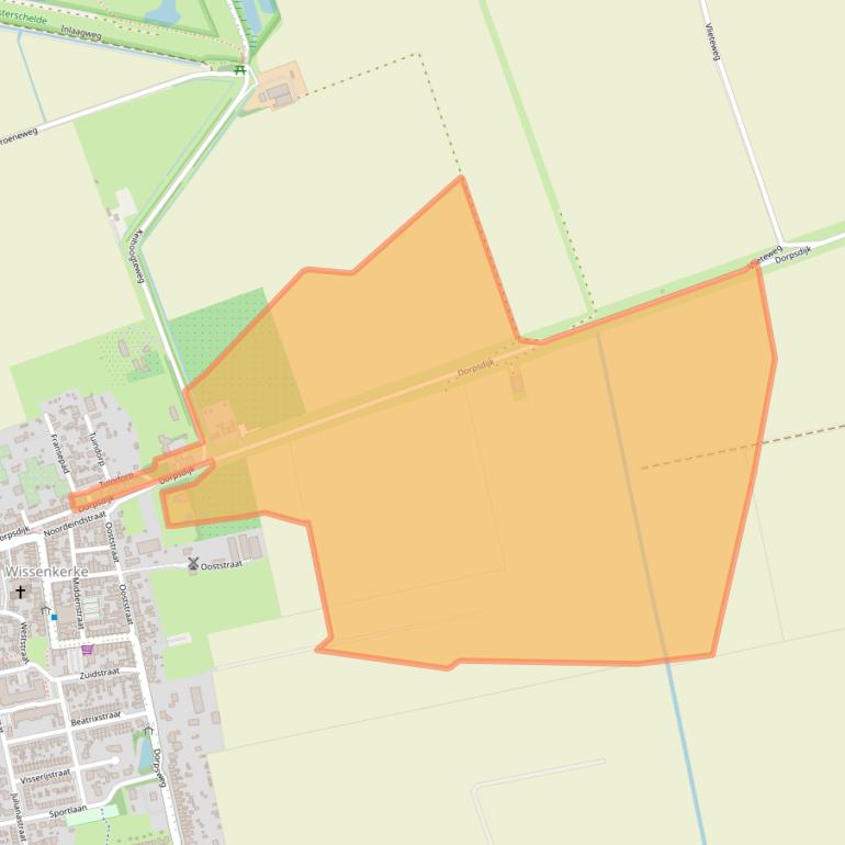 Kaart van postcodegebied 4491EC.