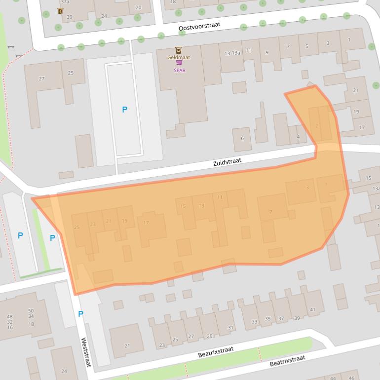 Kaart van postcodegebied 4491EM.