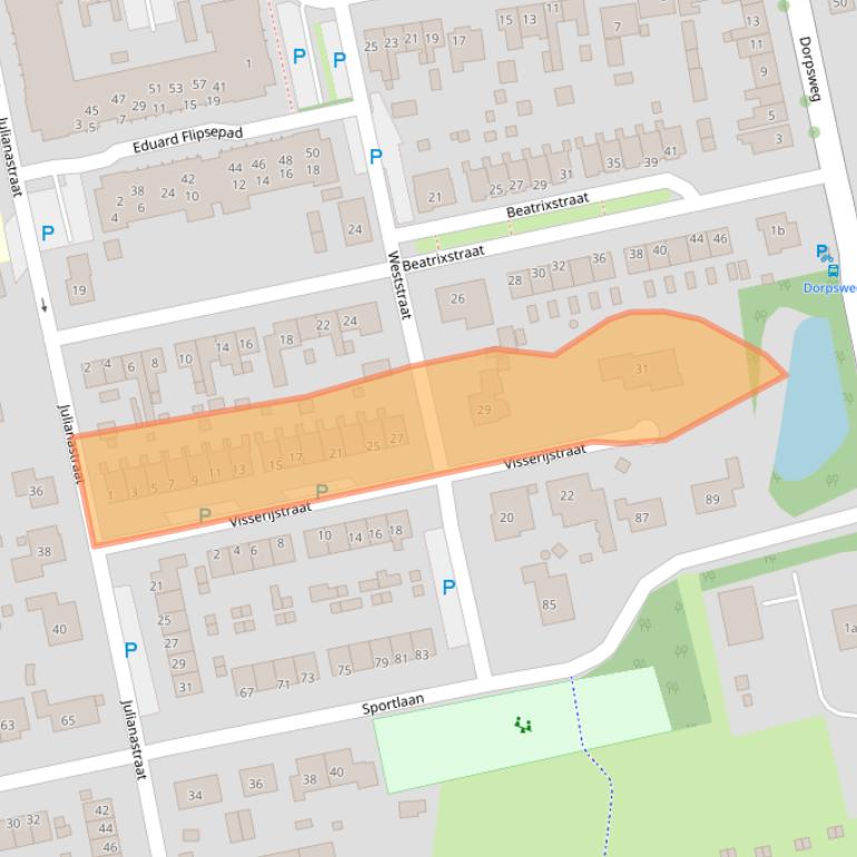 Kaart van postcodegebied 4491GG.