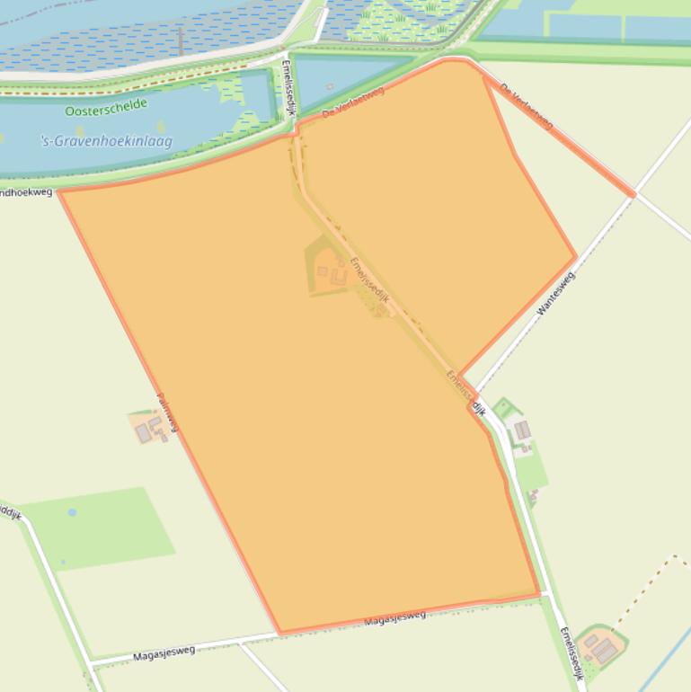 Kaart van postcodegebied 4491PD.