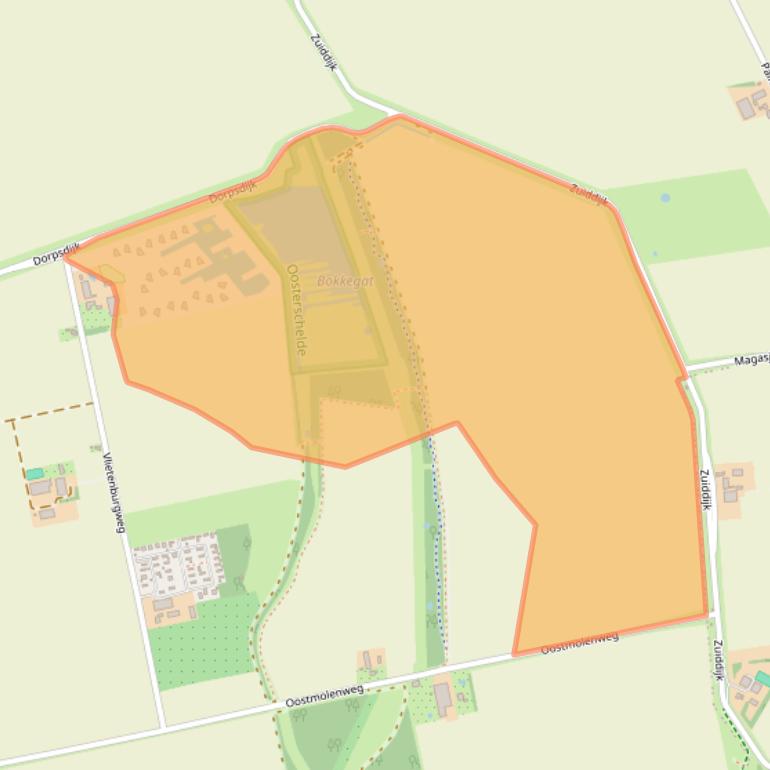 Kaart van postcodegebied 4491PE.