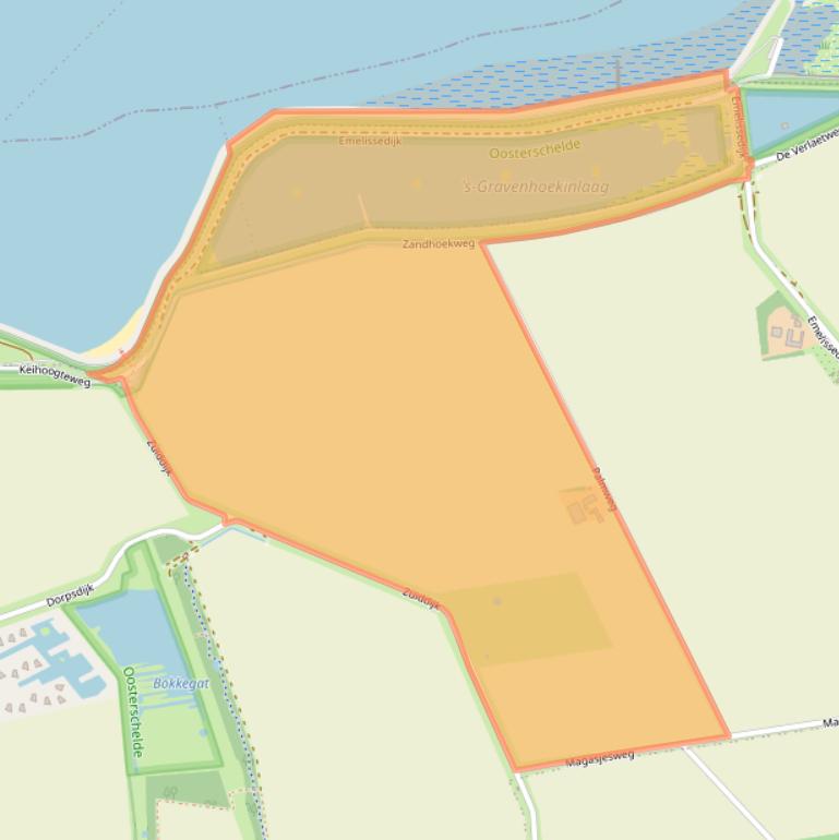 Kaart van postcodegebied 4491PZ.