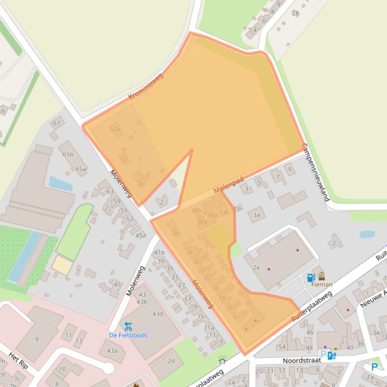 Kaart van postcodegebied 4493AC.