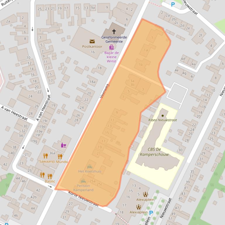 Kaart van postcodegebied 4493AL.