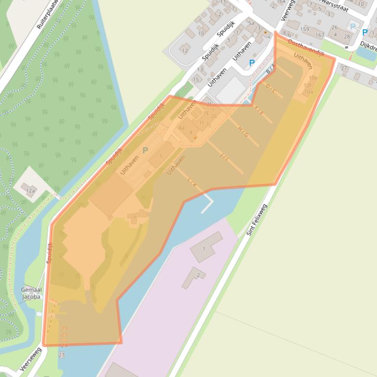 Kaart van postcodegebied 4493BJ.