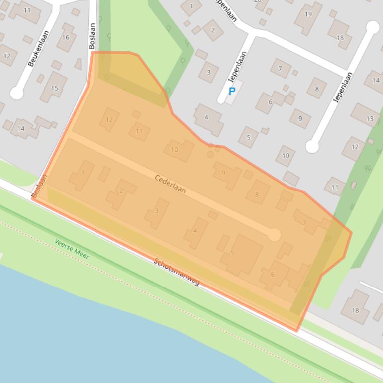 Kaart van postcodegebied 4493CW.