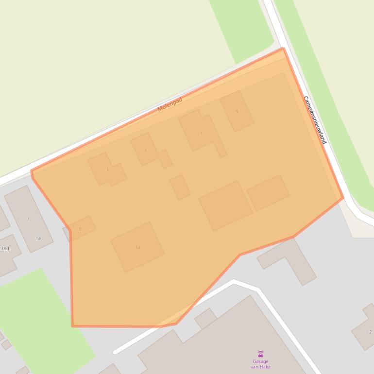 Kaart van postcodegebied 4493DL.