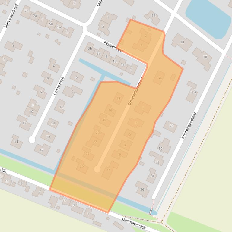 Kaart van postcodegebied 4493EH.