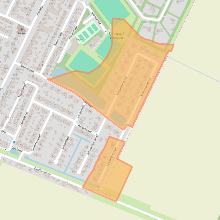 Kaart van postcodegebied 4493EJ.