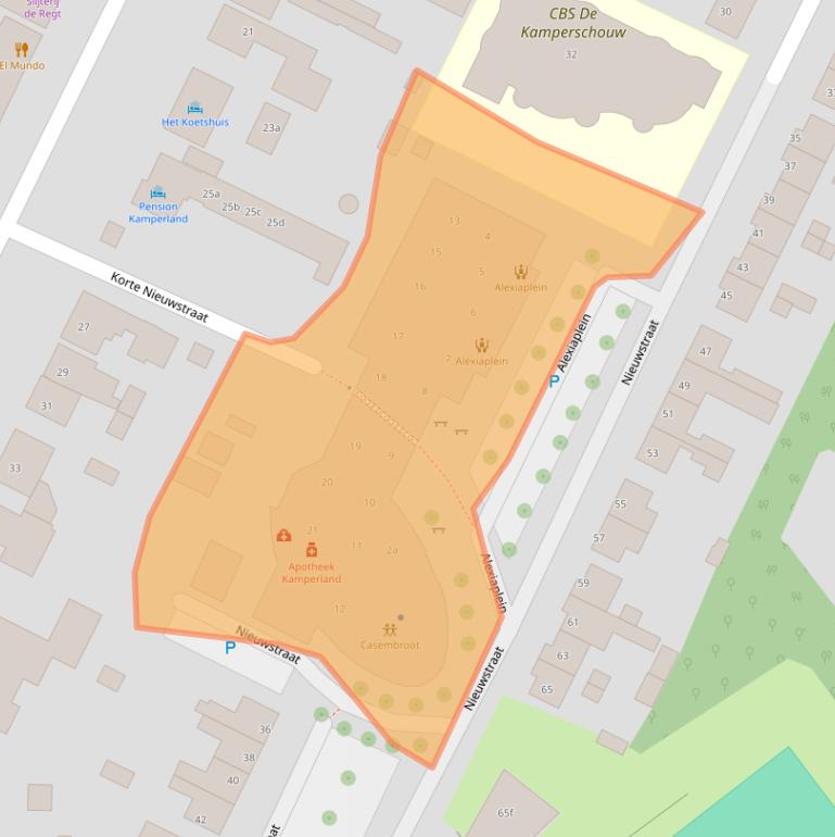 Kaart van postcodegebied 4493EZ.