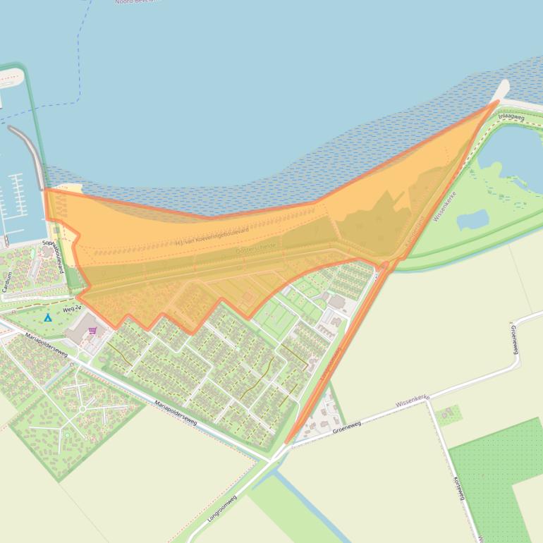 Kaart van postcodegebied 4493NK.