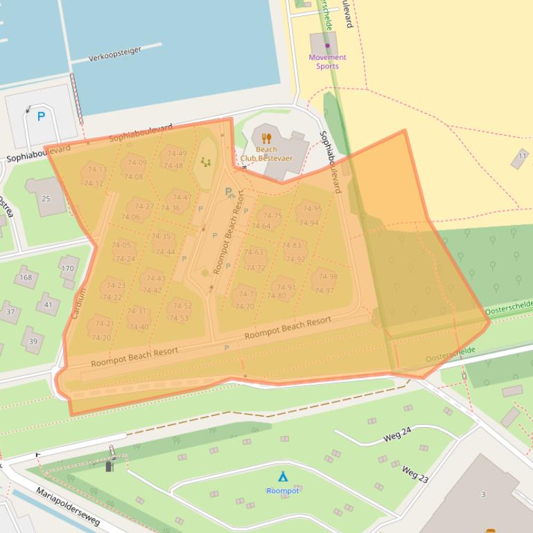 Kaart van postcodegebied 4493NM.