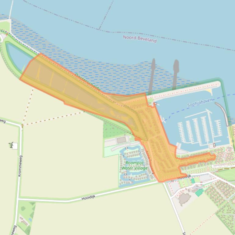 Kaart van postcodegebied 4493PJ.