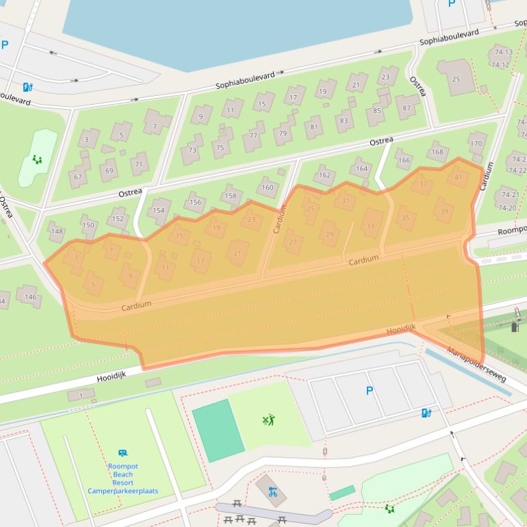 Kaart van postcodegebied 4493PP.