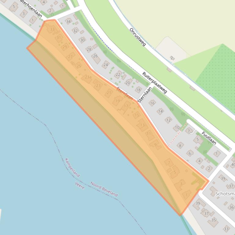 Kaart van postcodegebied 4493SH.