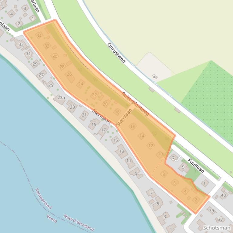 Kaart van postcodegebied 4493SJ.