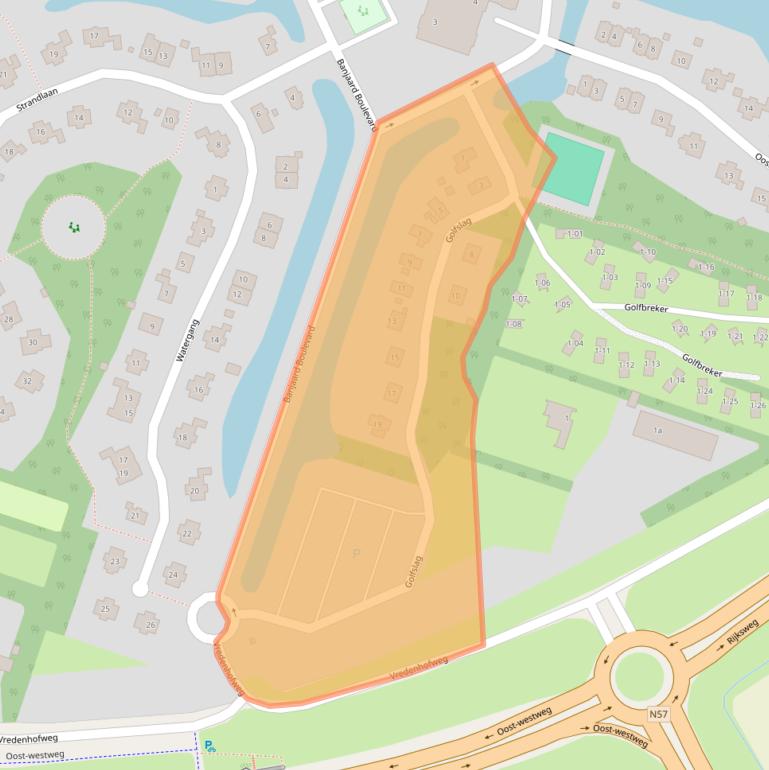 Kaart van postcodegebied 4493SW.