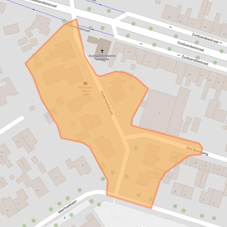 Kaart van postcodegebied 4501AD.