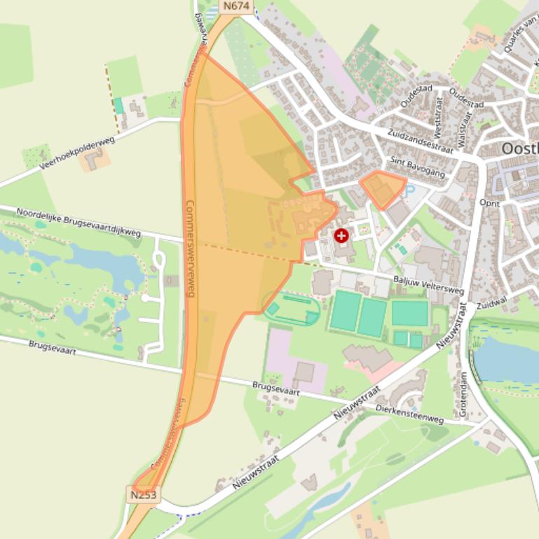 Kaart van postcodegebied 4501AE.