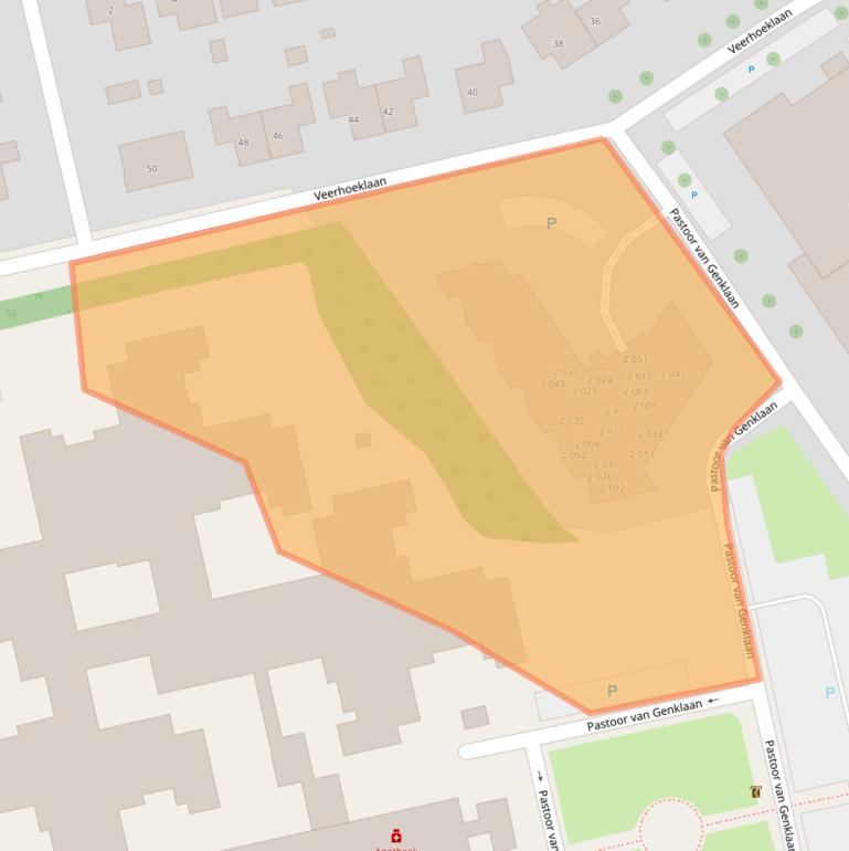 Kaart van postcodegebied 4501AH.