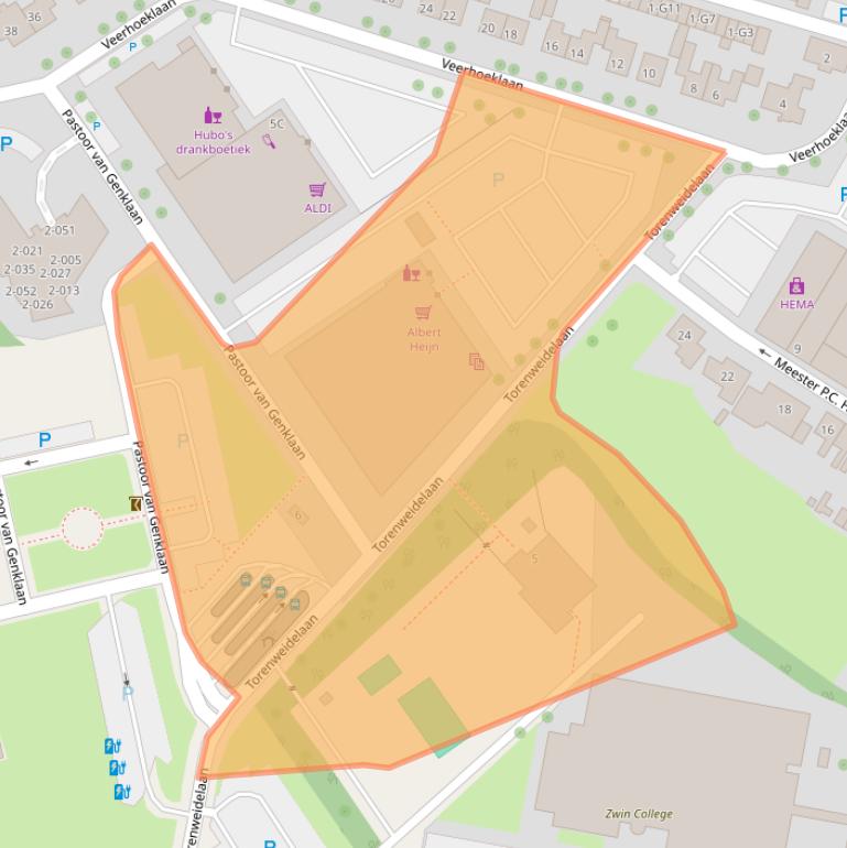 Kaart van postcodegebied 4501AK.