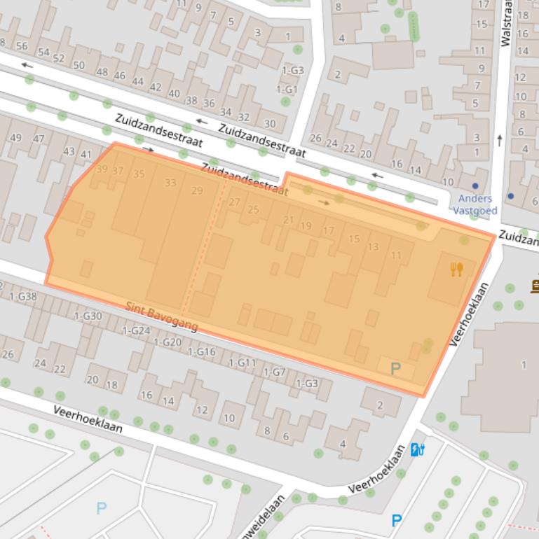 Kaart van postcodegebied 4501AL.