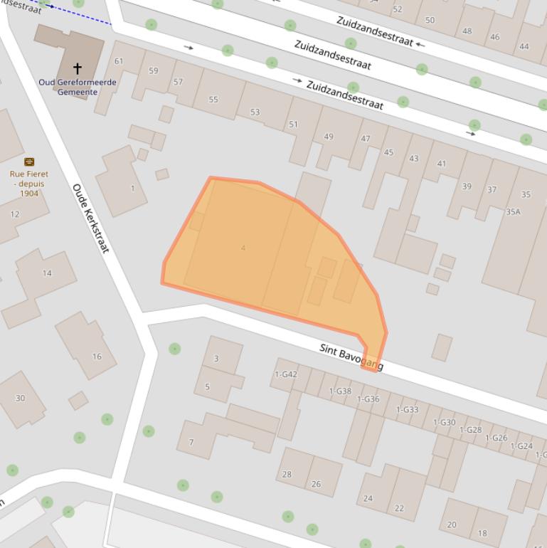 Kaart van postcodegebied 4501AW.