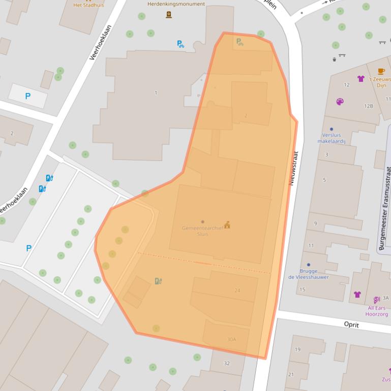 Kaart van postcodegebied 4501BD.