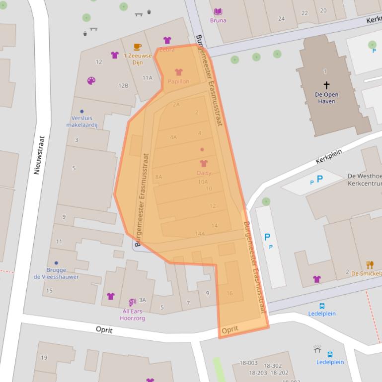 Kaart van postcodegebied 4501BK.