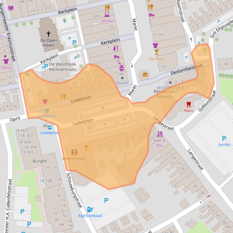 Kaart van postcodegebied 4501BM.