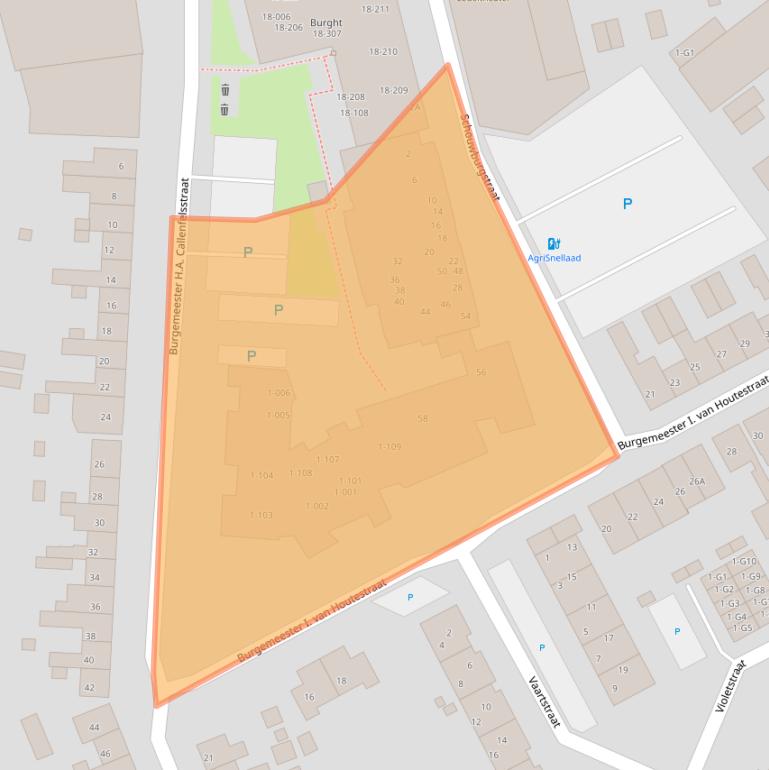 Kaart van postcodegebied 4501BP.