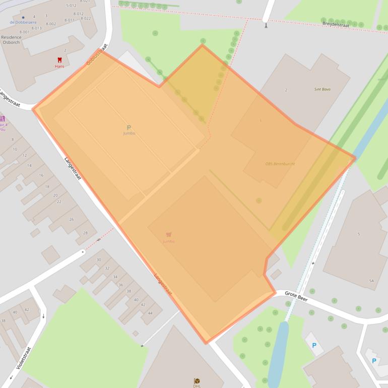 Kaart van postcodegebied 4501BR.