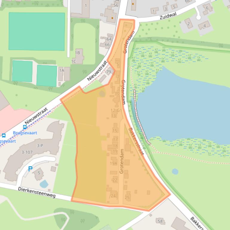 Kaart van postcodegebied 4501BT.