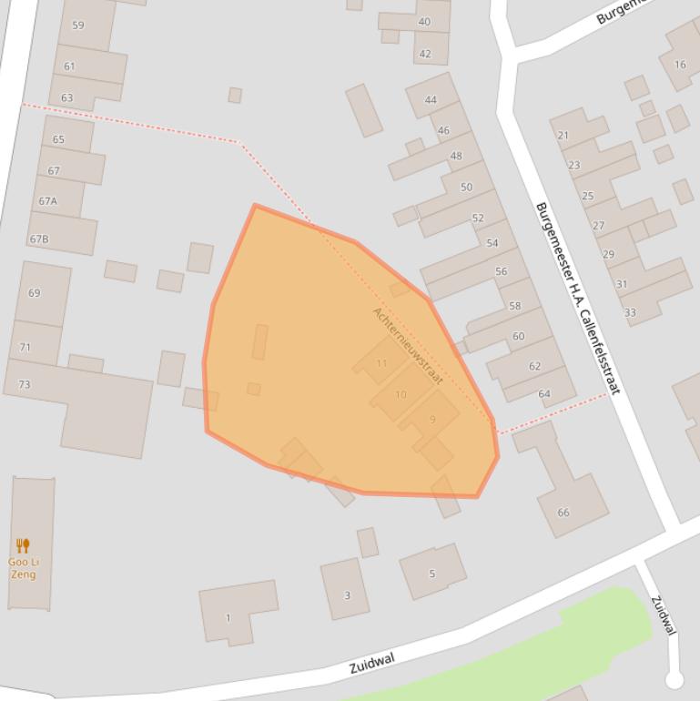 Kaart van postcodegebied 4501BV.