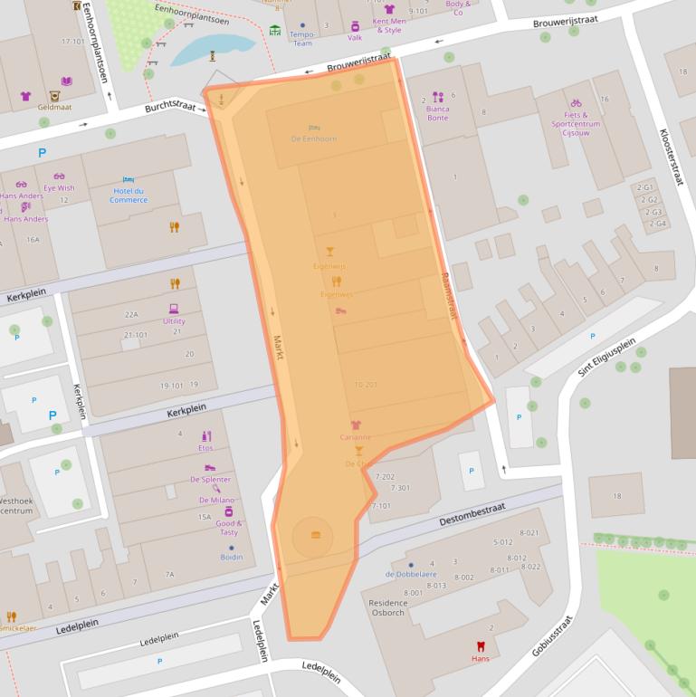 Kaart van postcodegebied 4501CJ.