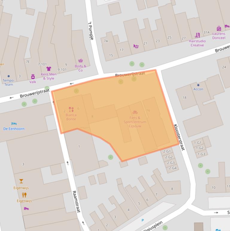 Kaart van postcodegebied 4501CP.