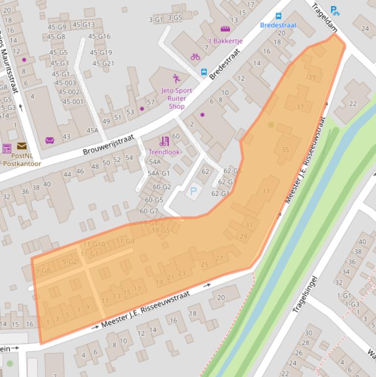 Kaart van postcodegebied 4501CV.