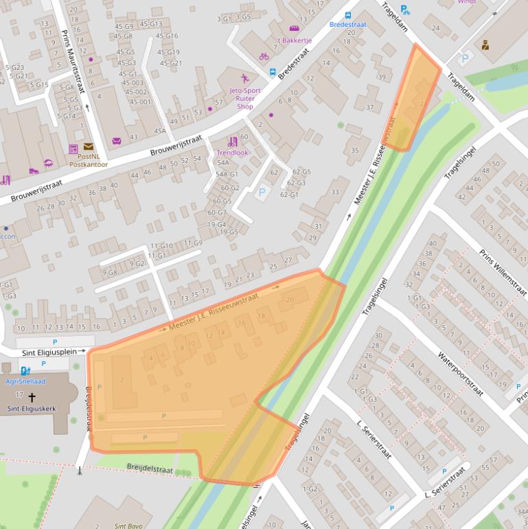 Kaart van postcodegebied 4501CW.