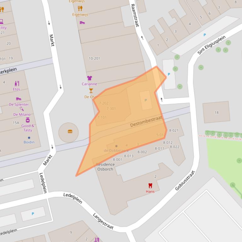 Kaart van postcodegebied 4501DB.