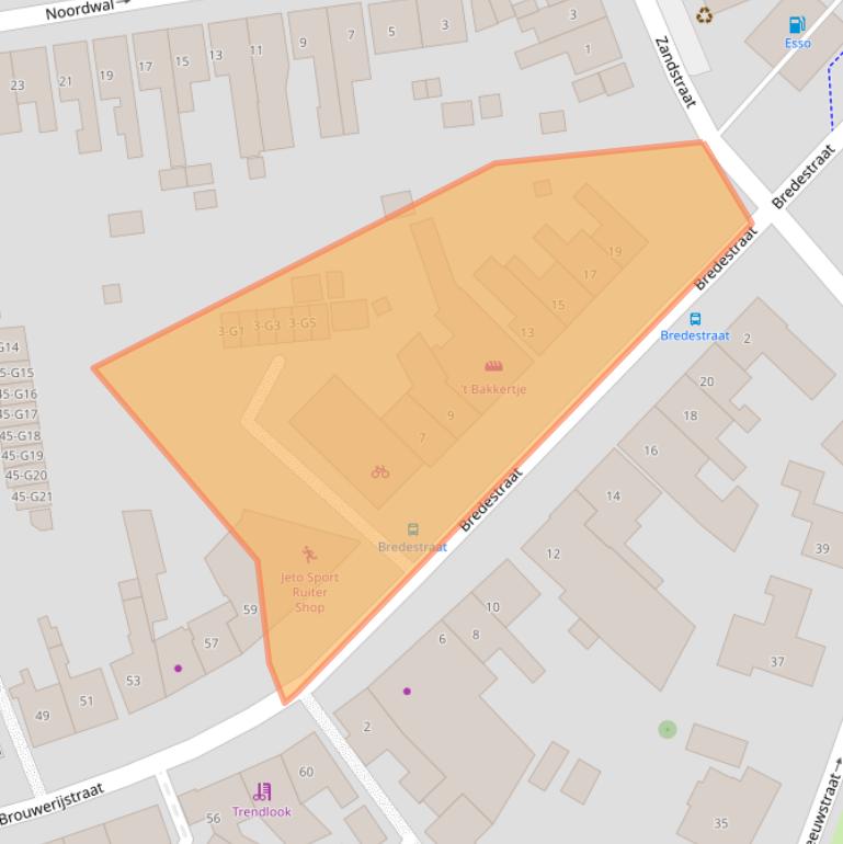 Kaart van postcodegebied 4501EA.